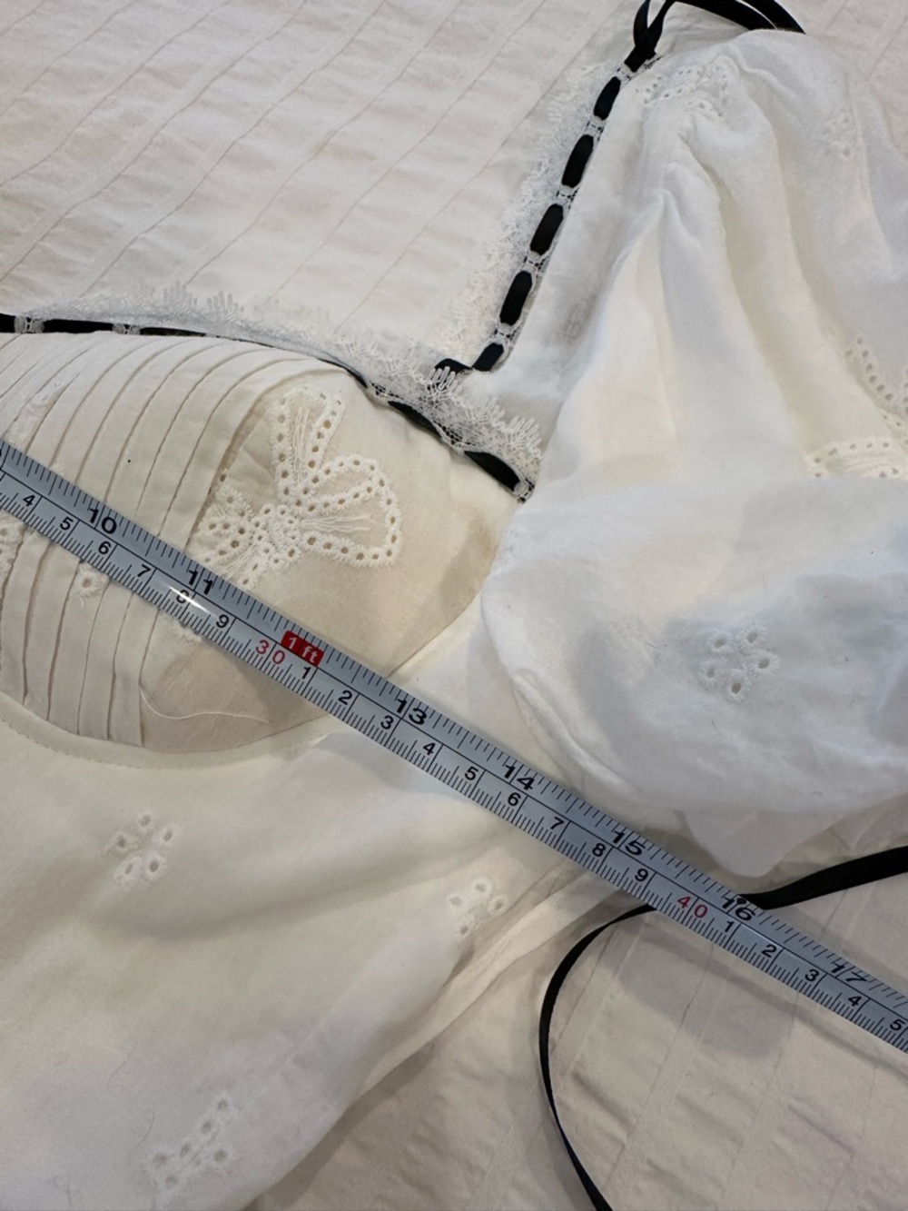 White Ribbon Mini Dress - Picture 9 of 9